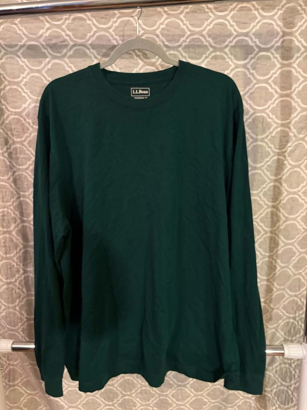 L.L.Bean Traditional Fit Long-Sleeve T-Shirt Green XL REG